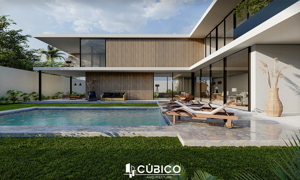 CASA CON ALBERCA PARA TODA LA FAMILIA EN CUBICO ARQUITECTURA